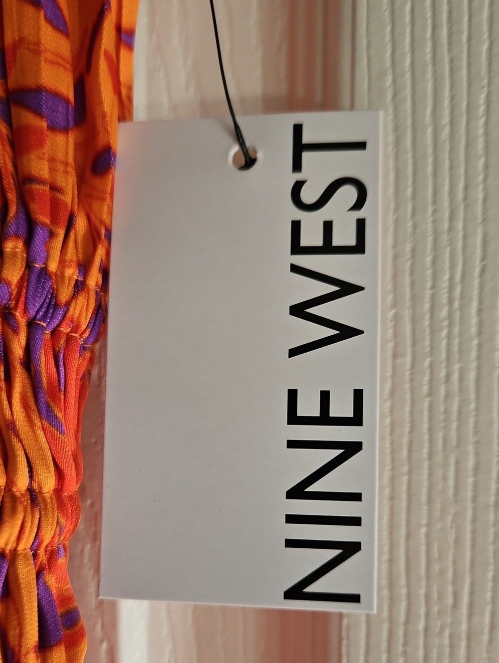 Nine West Orange and Purple Printed Summer Dress, NWT, Sz M - Picture 6 of 8